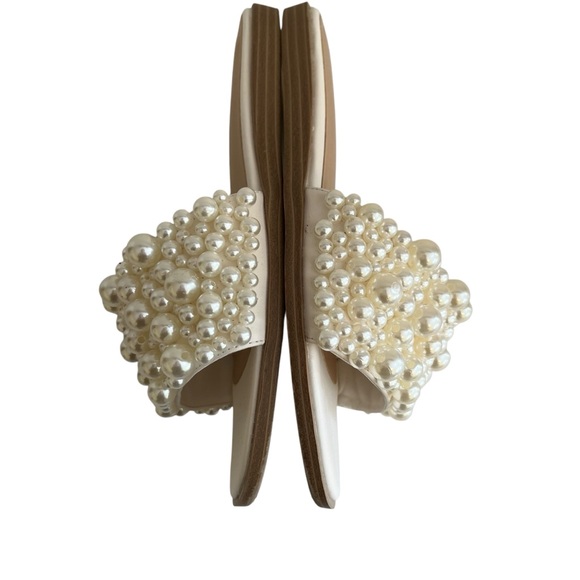 A New Day White Pearl Embellished "Nyla" Slide Sandals 6.5 - Picture 6 of 8